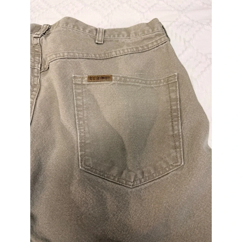 CE Schmidt Workwear Mens 38x30 Tan Khaki Canvas Utility Pants Straight Legg